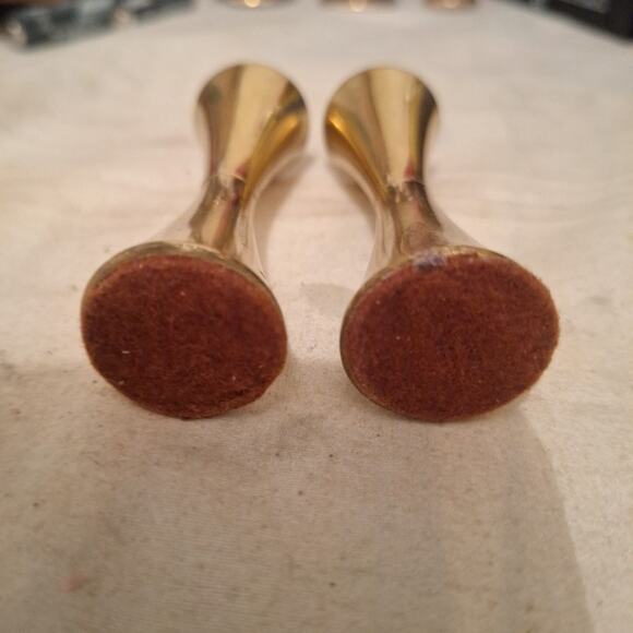 Set Of 2 Danish Mid century Brass candlesticks - Picture 4 of 5